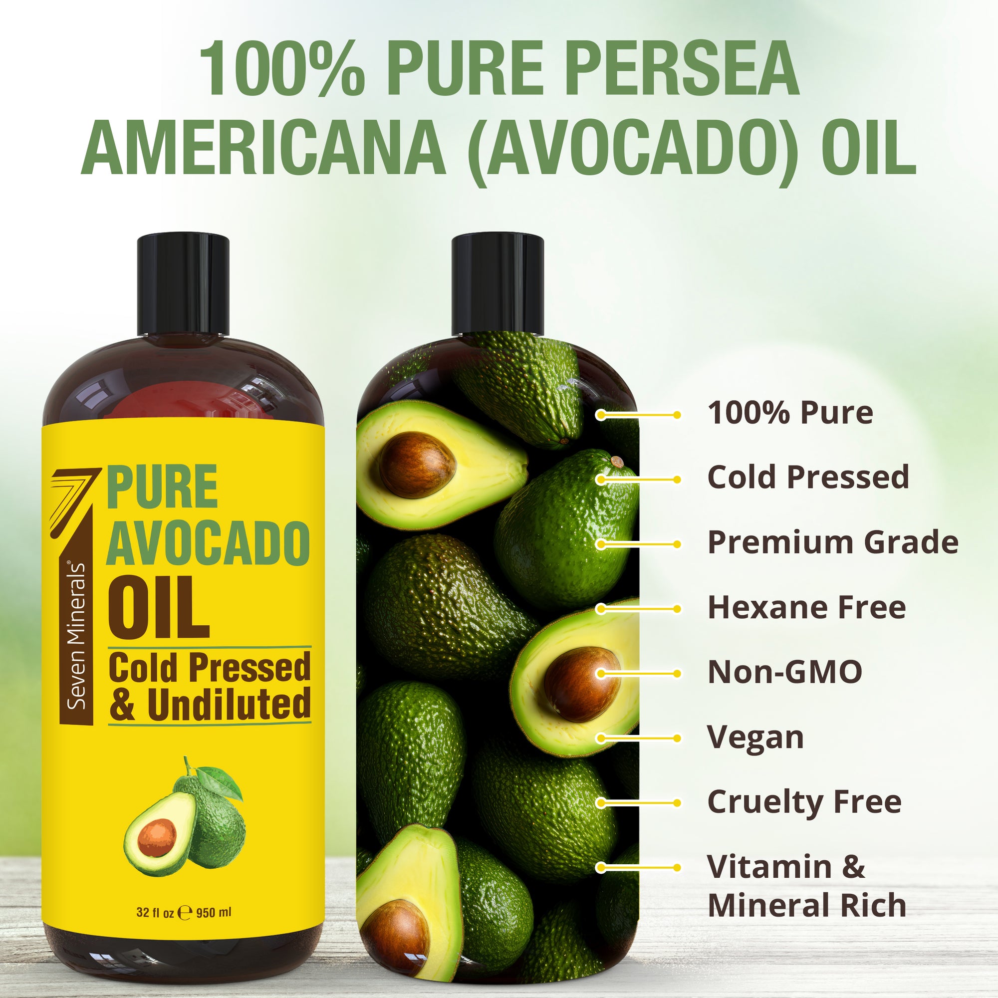 NEW Cold Pressed Avocado Oil (Shipping Within USA only)