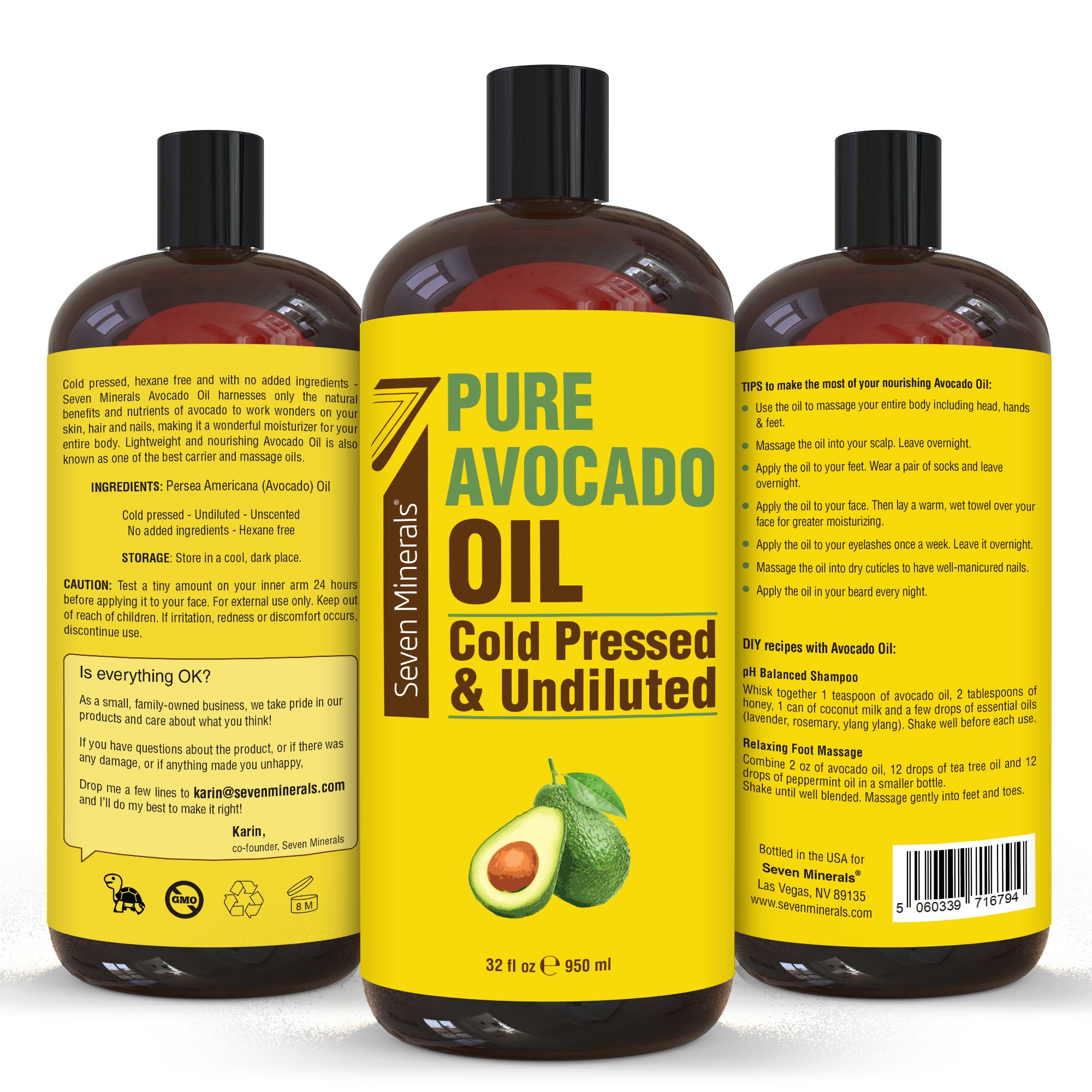 NEW Cold Pressed Avocado Oil (Shipping Within USA only)