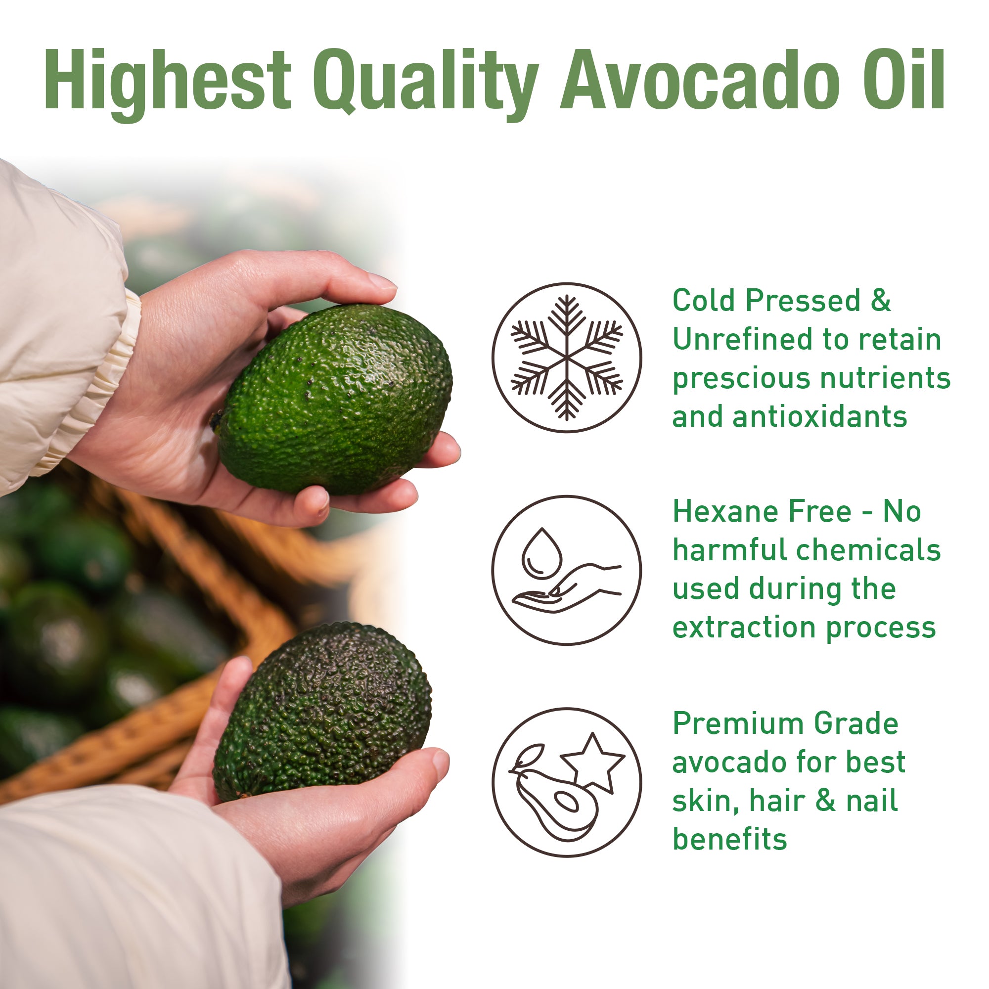 NEW Cold Pressed Avocado Oil (Shipping Within USA only)