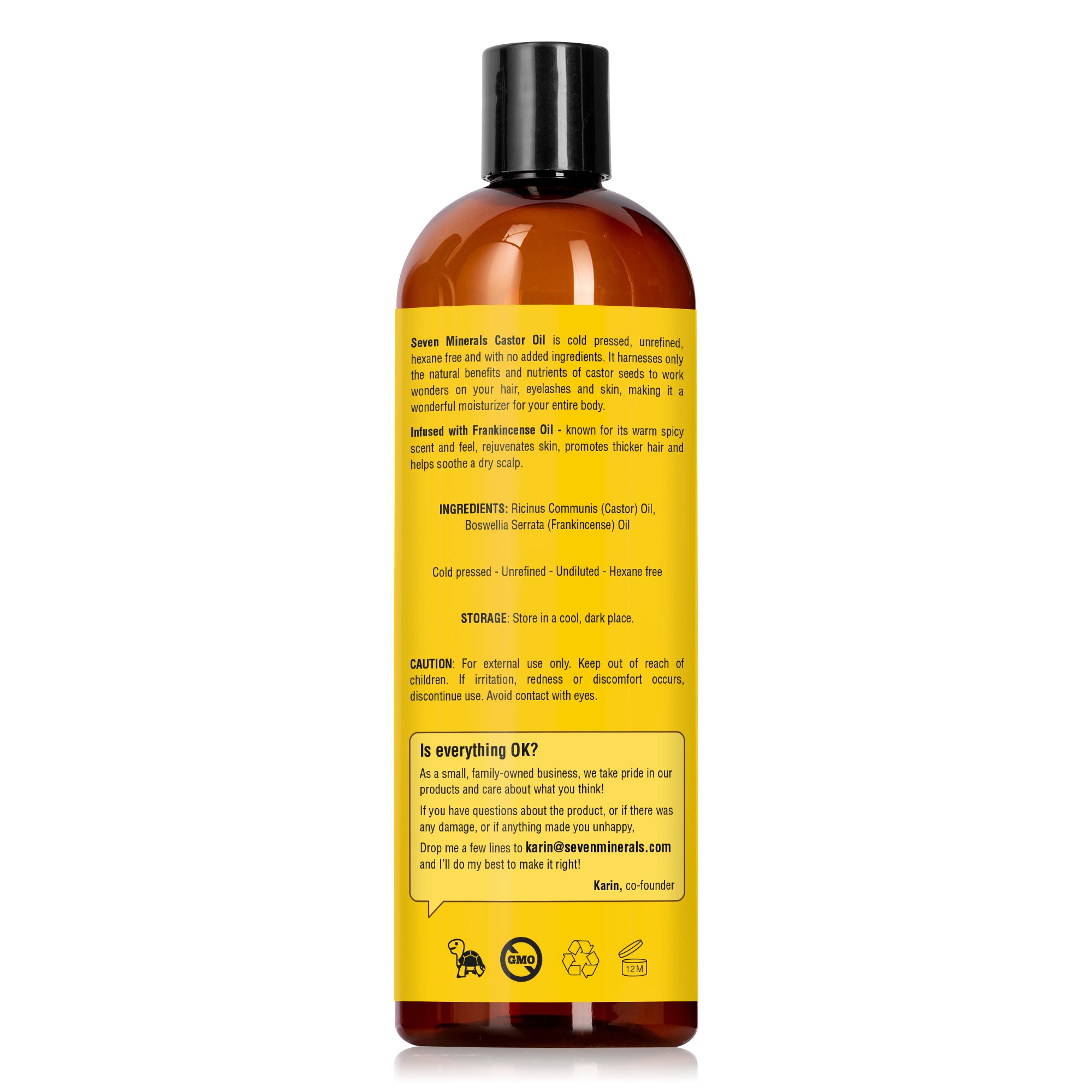 Castor Oil with Frankincense 16oz