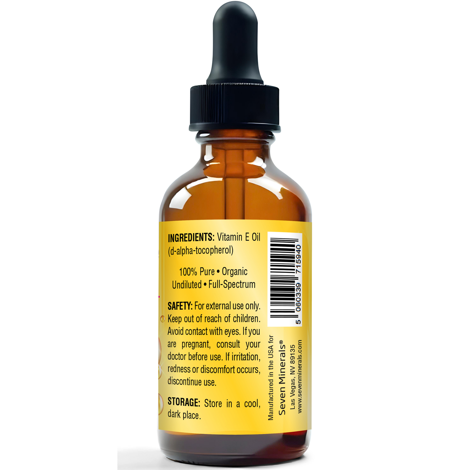 Seven Minerals Pure Vitamin E Oil 4oz