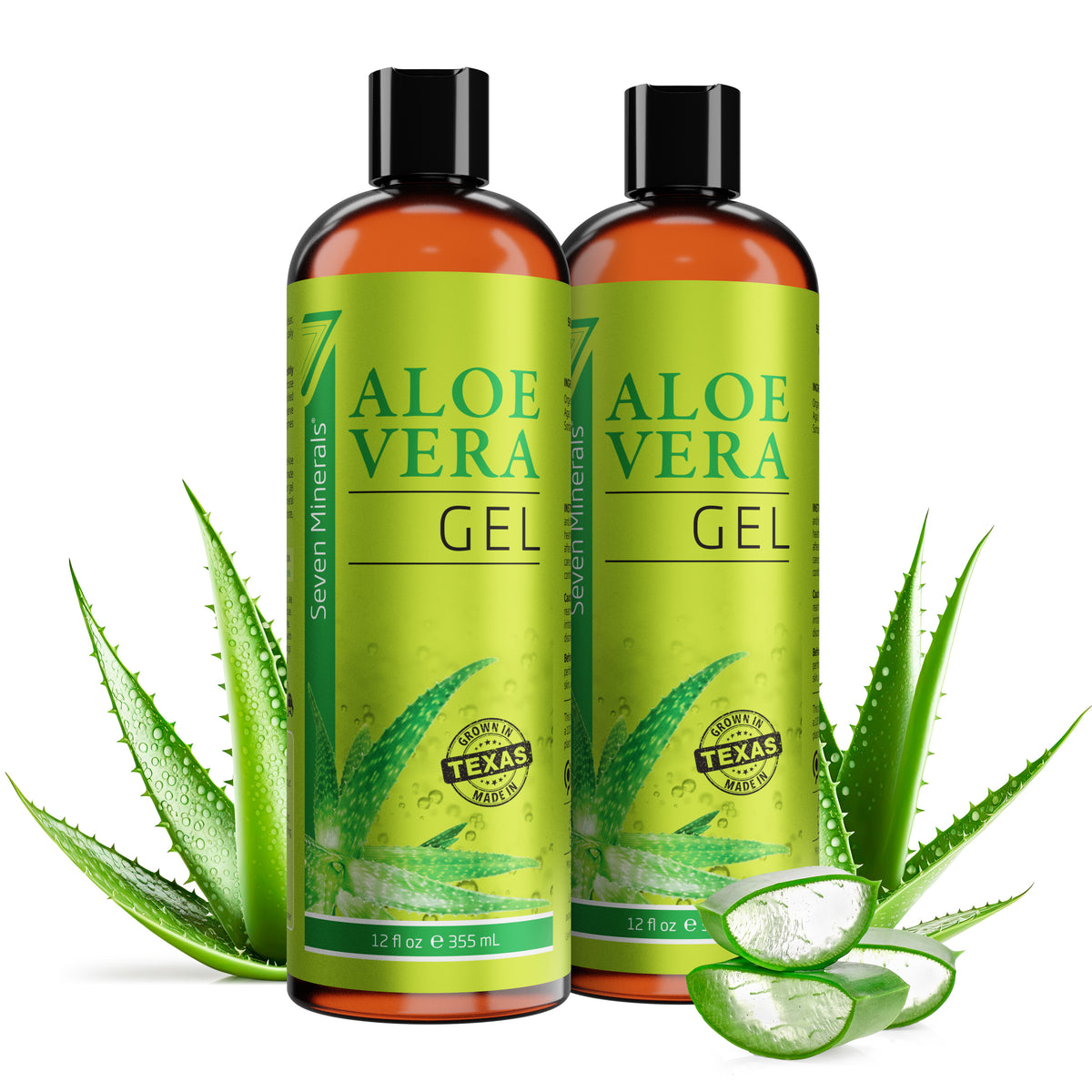 Aloe Vera Gel 99 Organic No Xanthan 12 Oz ~ Seven Minerals