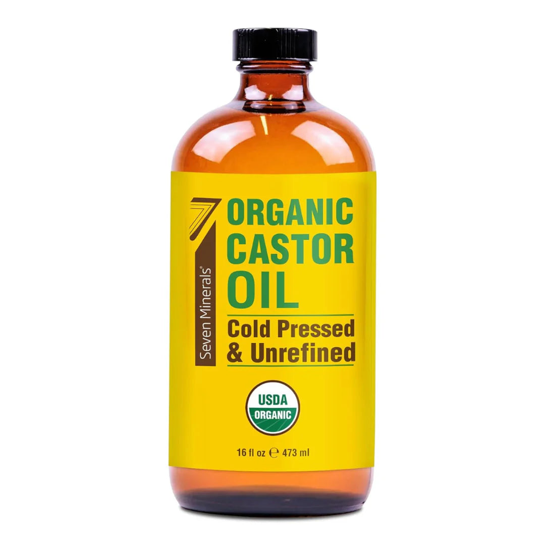 Glass Bottle Organic Castor Oil 16 fl oz